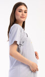 Dámska materská nočná košeľa Hello baby šedá M