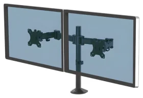 Fellowes Reflex pre 2 monitory čierna / Stolný držiak monitora / VESA 75x75-100x100 mm / nosnosť 8 kg na monitor (8502601)