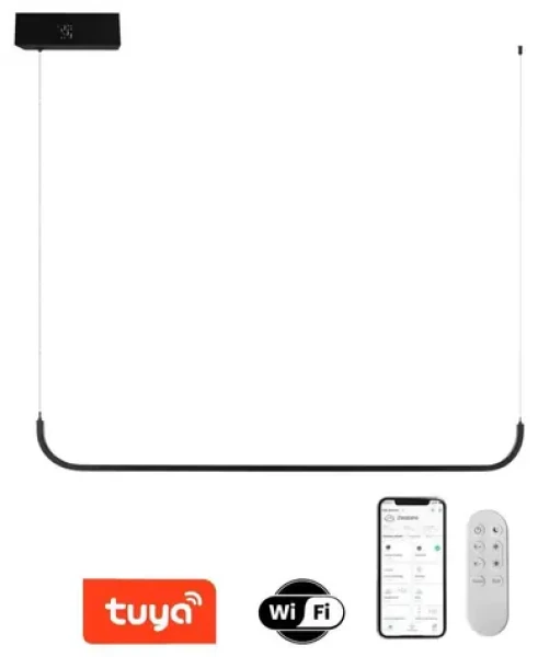 Immax NEO LITE PATTINI SMART čierna / Závesné svietidlo / 120 cm / 26 W / Wi-Fi / TUYA (07221L)
