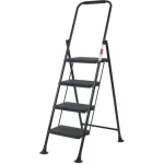 Lamart Eurostep Schodíky 4 stupne 150kg čierna / oceľ (8590669373550)