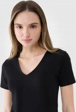 Dámske tričko slim fit 4FWSS25TTSHF1990 20S Black - 4F XXL černá