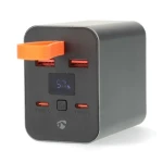 Nedis PBKPD100W25BK čierna / Powerbanka / 30000 mAh / PD3.0 100W / 2x USB-A + 2x USB-C (PBKPD100W25BK)