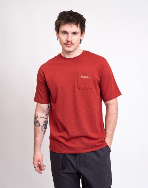 Patagonia M's Boardshort Logo Pocket Responsibili-Tee Rusty Red M