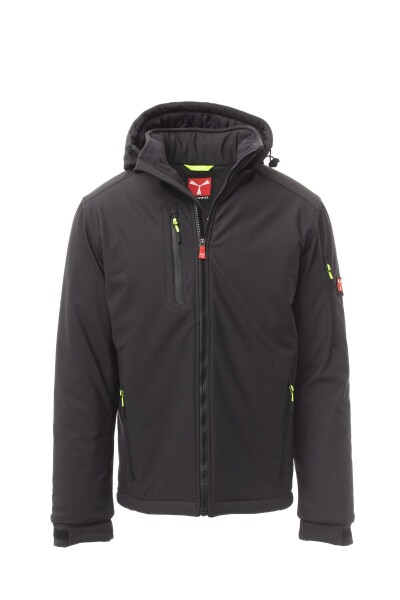 Zateplená softshell bunda Payper CREEK PAD Farba: Antracit/ Čierná, Veľkosť: 5XL (S003300489130445XL)