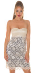 Sexy Bandeau-Dress with lace white 12