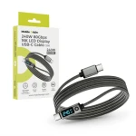 Mobile Origin CB18 vesmírne šedá / Kábel s LED displejom / USB-C na USB-C / 240 W PD 3.1 / 80 Gbps / 8K/60Hz / 1,5 m (MO-LDU-CB18)