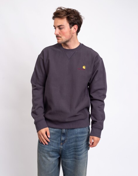 Carhartt WIP American Script Sweat Graphite S