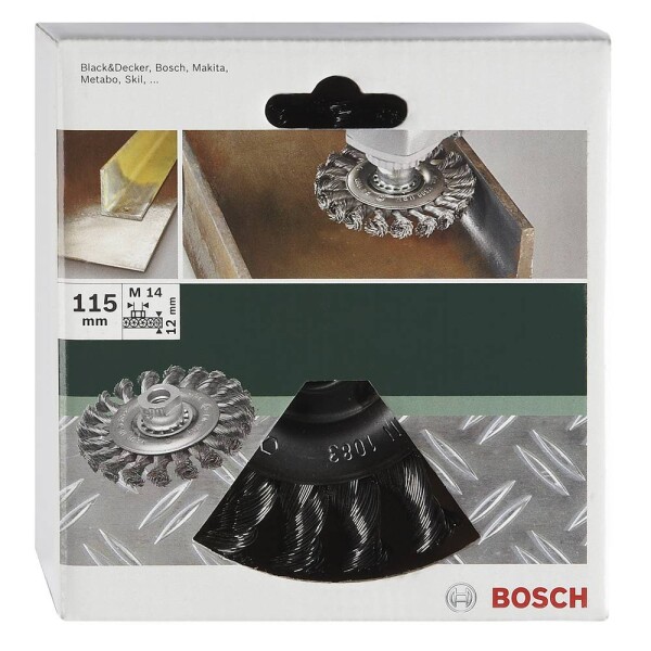 Bosch Accessories Kotúčová kefa pre uhlové a priame brúsky - viazaný drôt, 115 mm D = 115 mm 2609256512 1 ks; 2609256512