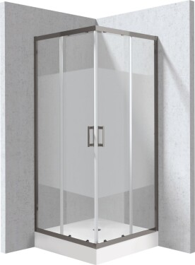 DEANTE - Funkia Evo štvorcový kút s vaničkou, 80x80 cm – vzor pruh KYCZDE88P