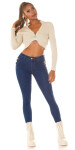 Sexy Highwaist Push-Up Jeans with buttons denimblue 44