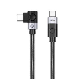 Orico CW240 čierna / Kábel USB-C - USB-C / lomený / PD 240W / 20 Gbps / 0,5 m