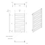SAPHO - ZIG vykurovacie teleso 600x1096, čierna mat ZG611B