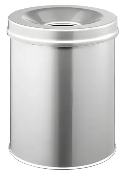 Durable Safe 15 l strieborná / Odpadkový kôš / okrúhly / oceľ / samozhášacia (330523)