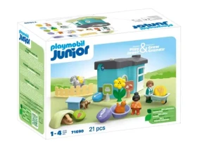 Playmobil® Junior 71690 Ustajnenie zvierat s dávkovačom krmiva