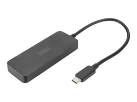 Digitus USB-C MST hub 3x DisplayPort čierna / USB hub / DP 1.4 / 4K/60Hz / HDCP 2.2 (DS-45334)