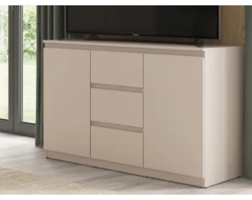 Komoda s 3 zásuvkami Carlos, béžová kašmír, 120 cm%