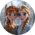 Jedlý papier Anna a Elsa v objatí 19,5 cm - Pictu Hap - Pictu Hap