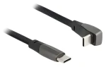 DeLock USB-C (M) - USB-C (M) zahnutý čierna / USB kábel / USB 2.0 / 1 m / Power Delivery 60 W (80751)
