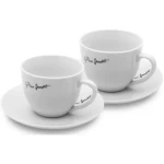 Lamart Kaffe Sada Šálka+ Podšálka 2+2ks 300ml biela / porcelán (8590669354474)