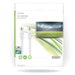 Nedis koaxiálny kábel IEC-IEC 25m biela / Koaxiálny kábel / 75 Ohm / Dvojité tienenie / Poniklované konektory (CSGP40000WT250)