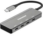 PremiumCord USB-C Hub 4- Port hliníkový / USB hub / 4X USB-C / USB 3.2 Gen 1 5 Gbps (ku31hub10)