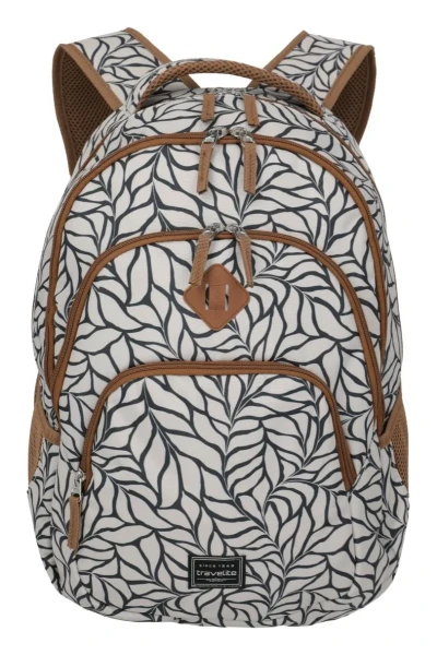 Travelite Basics Backpack Print Off-White 22 L TRAVELITE-96308-32