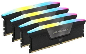 Corsair Vengeance RGB 128GB (4x32GB) 5600MHz čierna / DDR5 / PC5-44800 / CL40-40-40-77 / 1.25V (CMH128GX5M4B5600C40)