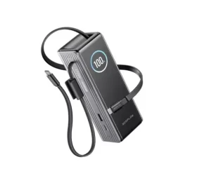 EcoFLow Rapid Power Banka strieborná / 25000mAh / 170W / 2x vstavaný USB-C kábel / 1x USB-A + 1x USB-C (1ECORAP25000-100-EU)