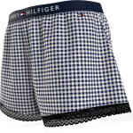 Dámske pyžamové šortky WOVEN SHORT PRINT UW0UW04944 02G tm. modro-biele Tommy Hilfiger