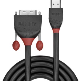 LINDY HDMI / DVI káblový adaptér Zástrčka HDMI-A, DVI-D 18 + 1 pól Zástrčka 5.00 m čierna 36274 HDMI kábel; 36274