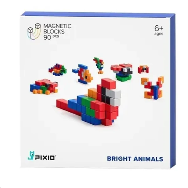 PIXIO Magnetická stavebnica Bright Animals