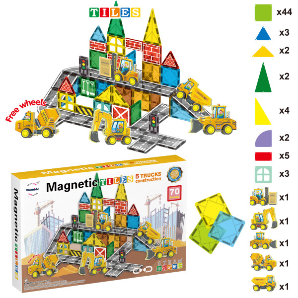 Mamido Mamido Magnetická stavebnica dopravné mesto 70 dielikov XL MT1439