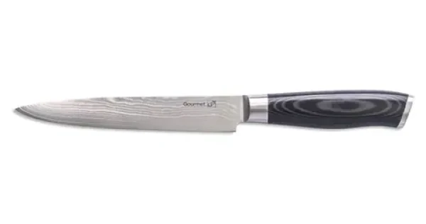 G21 Gourmet Damascus 18 cm / Kuchynský nôž / Damašková oceľ / Dĺžka čepele 18 cm (NB-D1090-1)