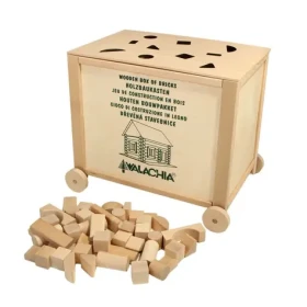 Walachia Drevená skladacia stavebnica Construct Box vkladačka natural