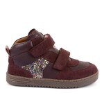 Dievčenské celoročné kožené členkové barefoot topánky LOOP HIGH-TOPS DARK BORDEAUX Froddo G2110157-4 - 33