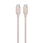 Devia Jelly Series silikónový kábel ružová / Kábel USB-C - USB-C / 1,2 m (6938595386688)