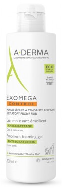 A-DERMA Exomega Control zvláčňujúci penivý gél pre suchú kožu so sklonom k atopii 500 ml