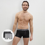 Pánske boxerky 2ks DIM COTTON 3D FLEX AIR BOXER 2x DIM šedá