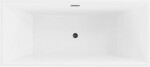 MEXEN/S - Vigo voľne stojaca vaňa 178,5 x 80, biela/čierna, sifón a prepad čierna 51251788075-70