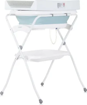 CHIPOLINO Vanička s prebaľovacou podložkou a stojanom Fiore Blue (SHVFI0242BL)