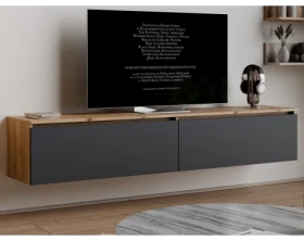 Závesná TV skrinka Asko Living, 180 cm, dub artisan/antracit%