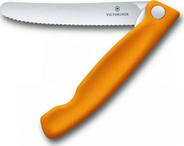 VICTORINOX Swiss Classic Olovrant skladací nôž s vlnitým ostrím oranžová / Dĺžka čepele 11 cm (V-6.78 36.F9B)