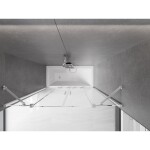 MEXEN/S - Velar Duo Dvojkrídlová posuvná vaňová zástena 140 x 150, transparent, chróm 896-140-000-02-01