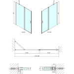 POLYSAN - ZOOM sprchové dvere 1500, číre sklo ZL1315