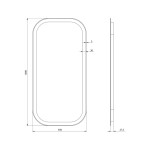 SAPHO - MANOR zrkadlo s LED osvetlením 50x100cm MN500