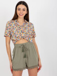 Dámske šortky D73760M62233KB khaki FPrice