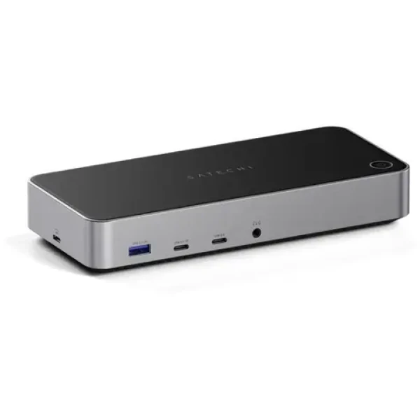 Satechi dokovacia stanica šedá / 2x USB-C / 3x USB-A / 3x HDMI / 2x Displayport / RJ45 / 3.5mm jack / DC (ST-D4KTM-EU)