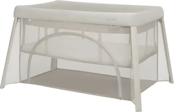 Lionelo Postieľka cestovná Mila 2v1 Beige Cream / Skladacia / Hmotnosť 7,8 kg / Matrac 4 cm (LO-MILA BEIGE CREAM)