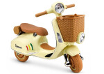 Mamido Detský elektrický skúter Vespa 2x35W béžový