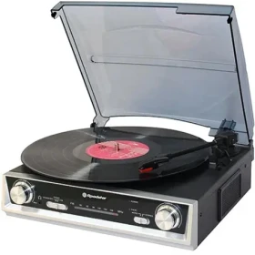 ROADSTAR TTR-8634 čierna / Gramofón / 33 45 78 RPM / 19 W / FM / 3.5mm / RCD (7621800032904)